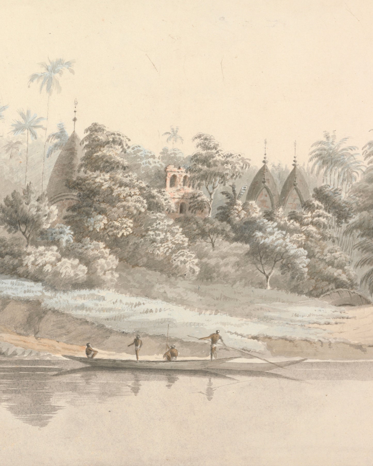 RIVERSIDE PAINTING -vintage wall art - ALTROVE