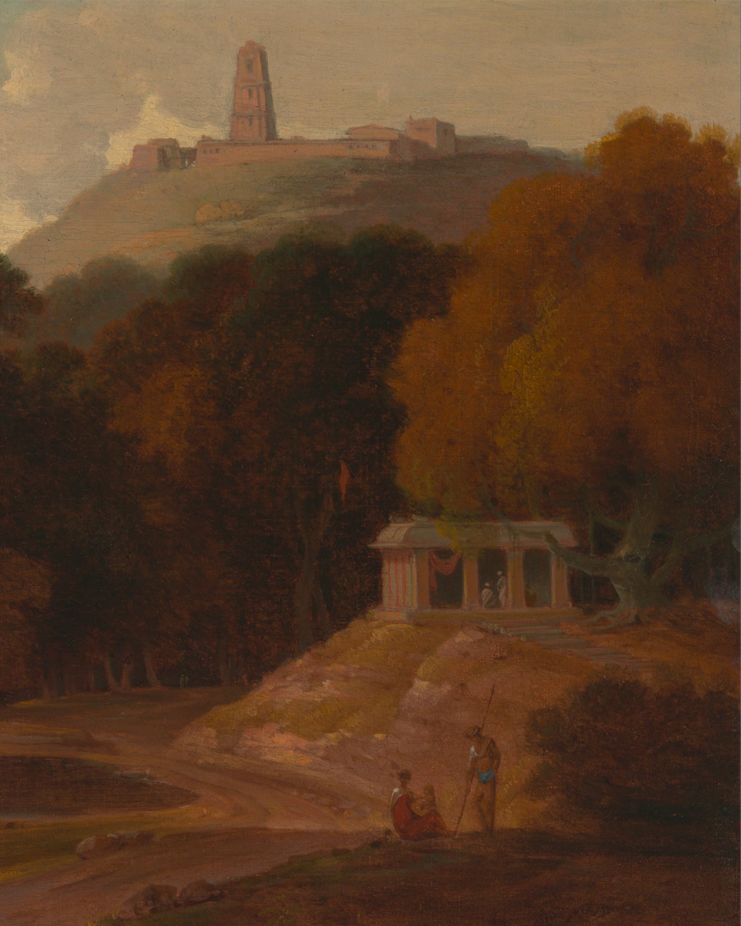 LANDSCAPE ART AT DUSK - vintage wall art - ALTROVE