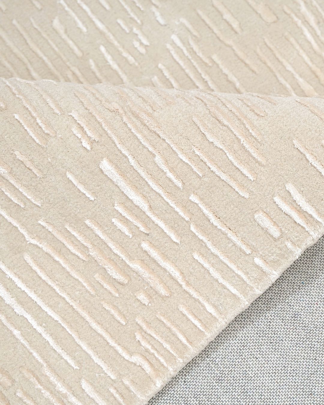CABELLA WOOL & SILK RUG - FLAX