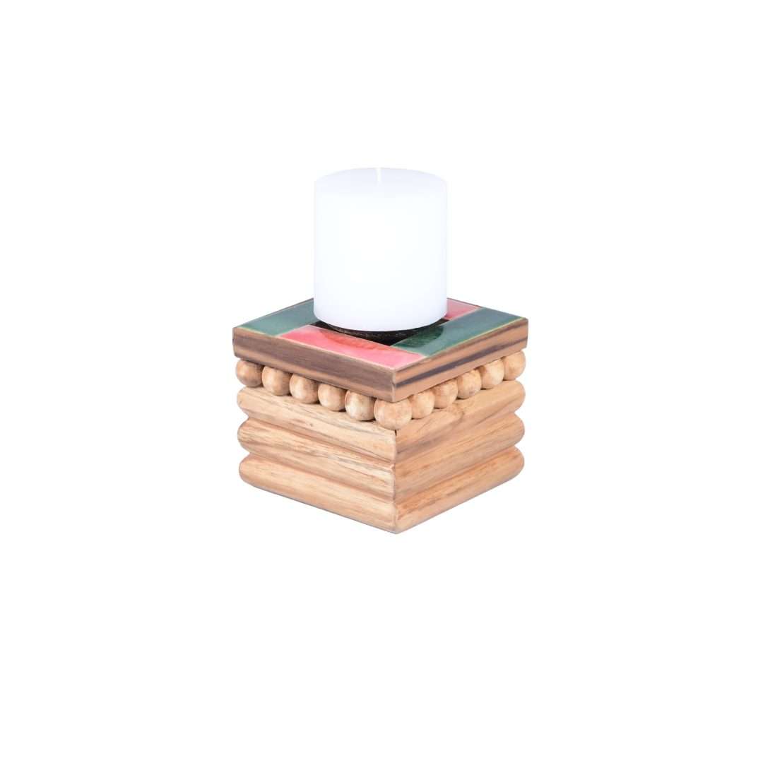 SPANISH ROSE CANDLE HOLDER