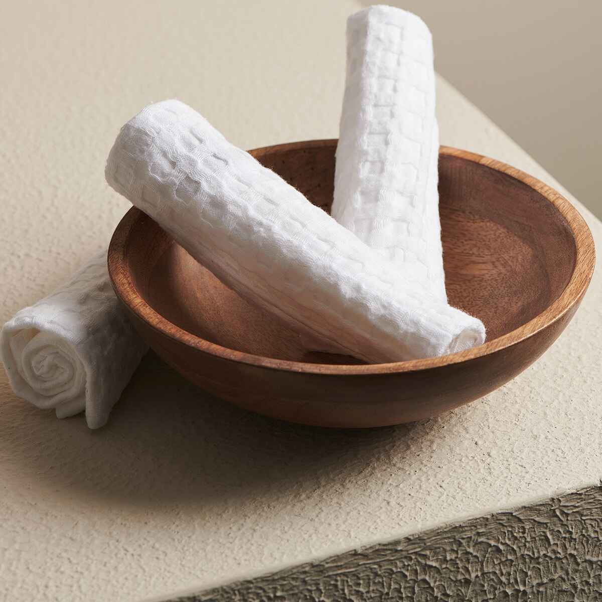 WAFFLE COTTON FACE TOWEL