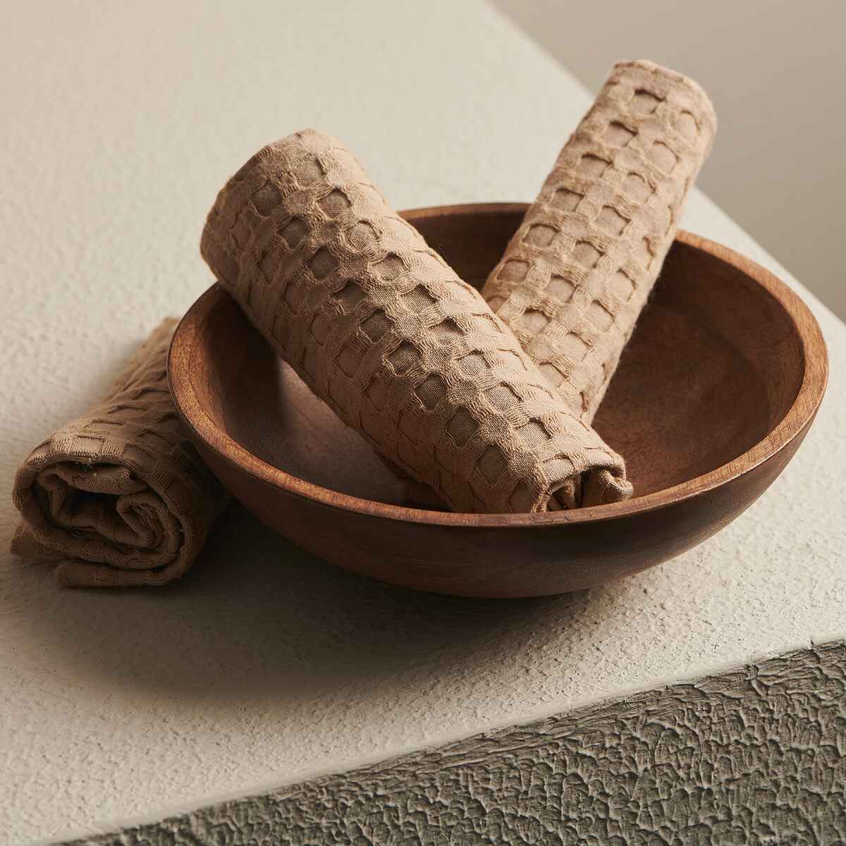 WAFFLE COTTON FACE TOWEL