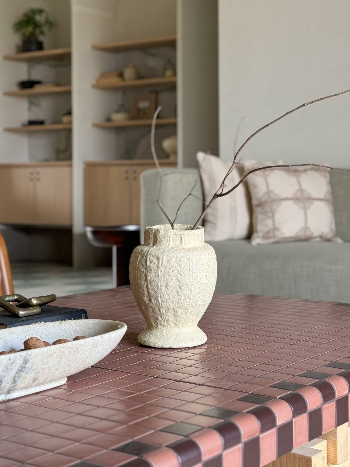 FARA PAPER MACHE URN VASE