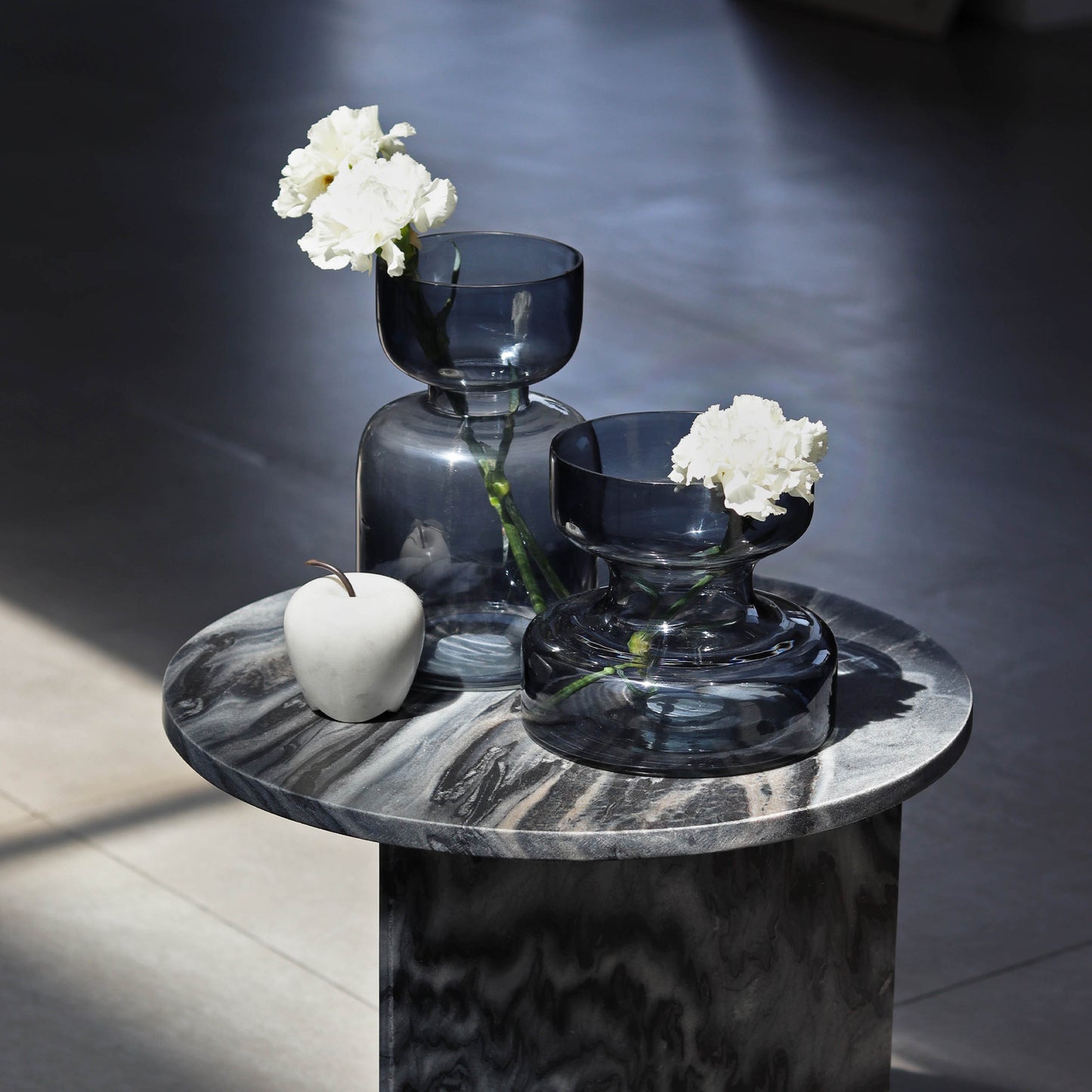 SLATE GREY GLASS VASE
