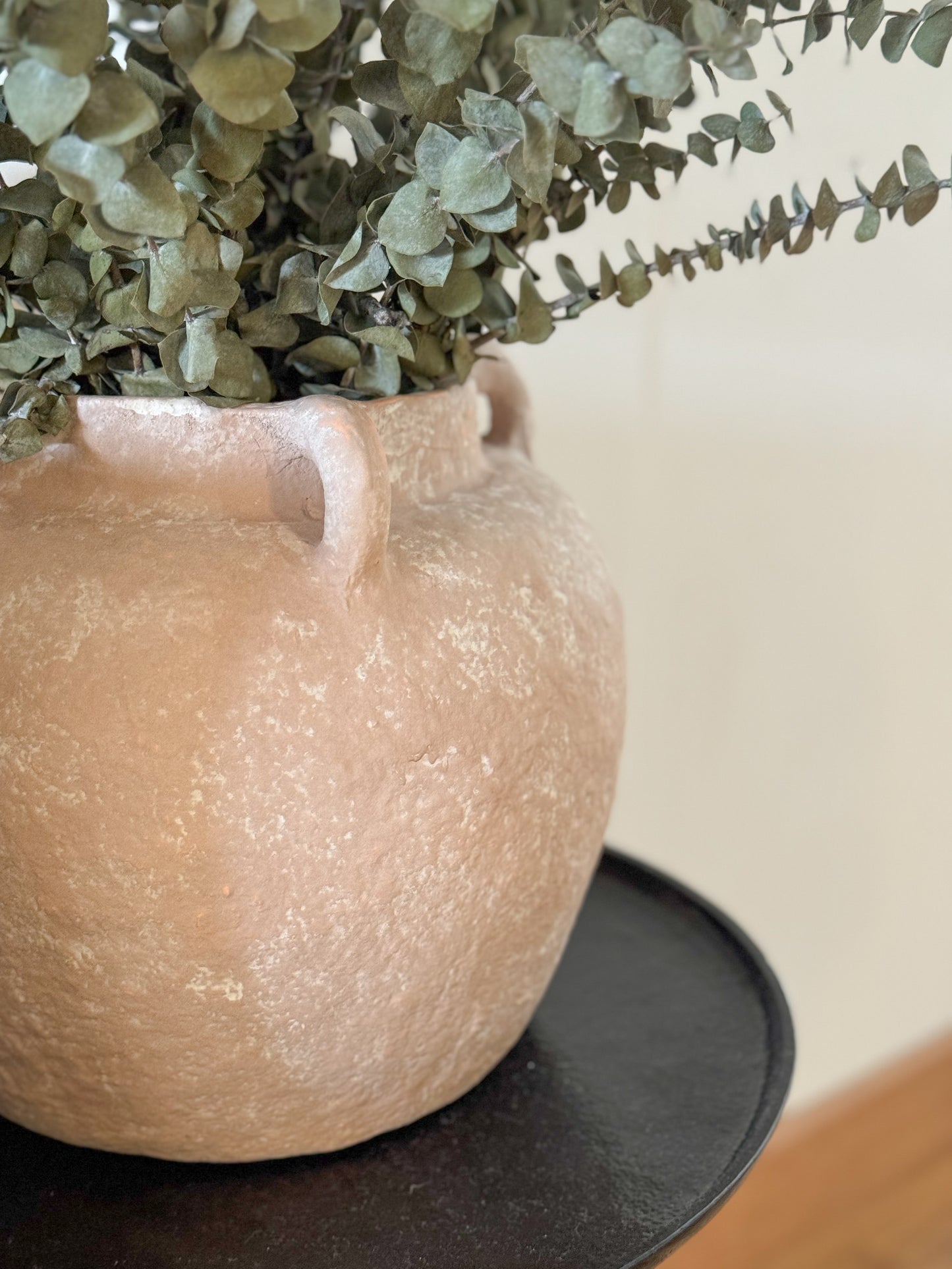 RAPHA BEIGE PAPER MACHE VASE