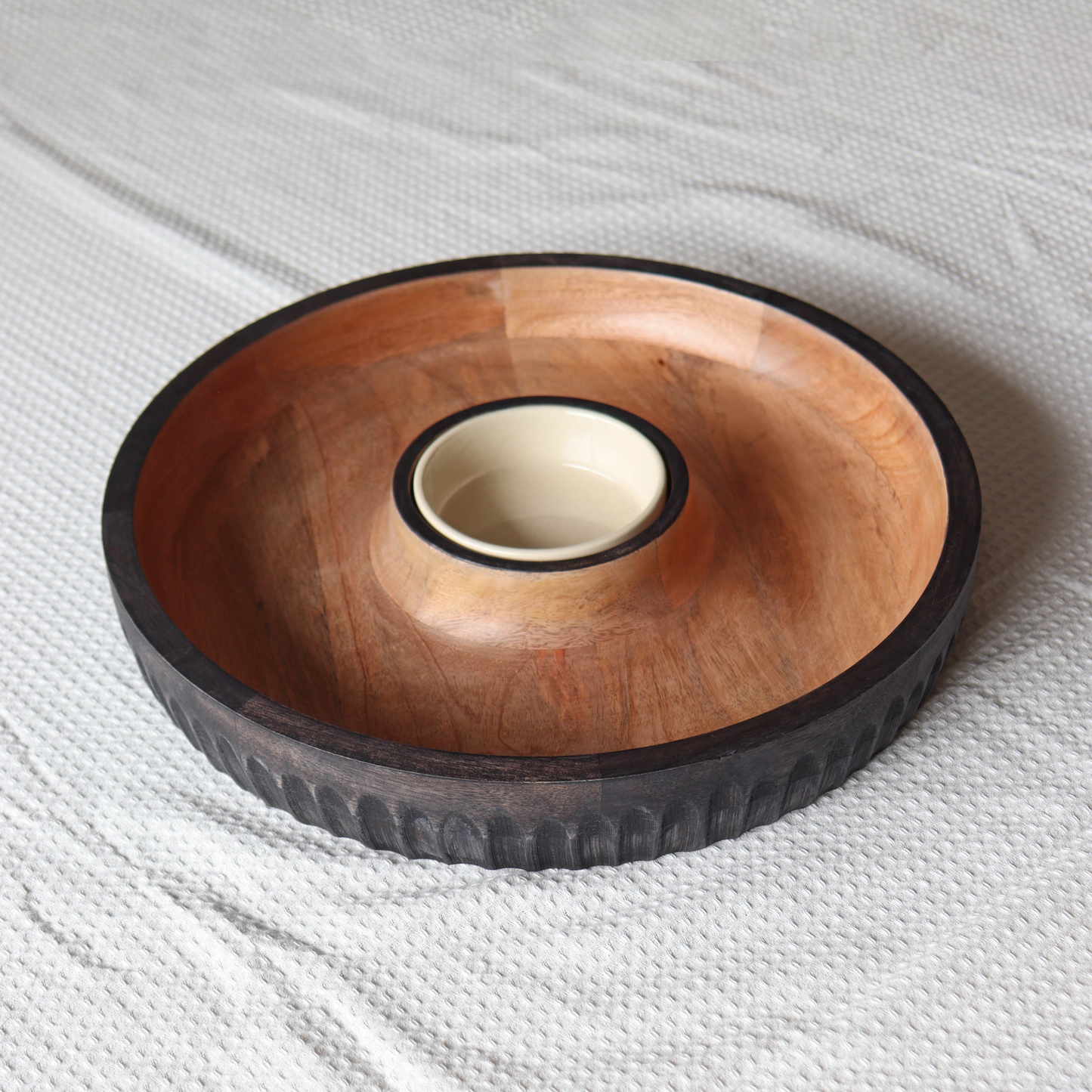 DUAL TONE WOODEN CHIP N DIP