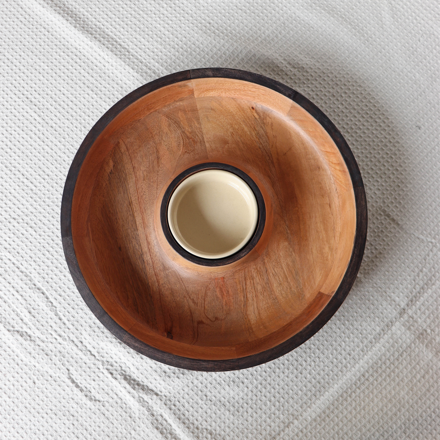 DUAL TONE WOODEN CHIP N DIP