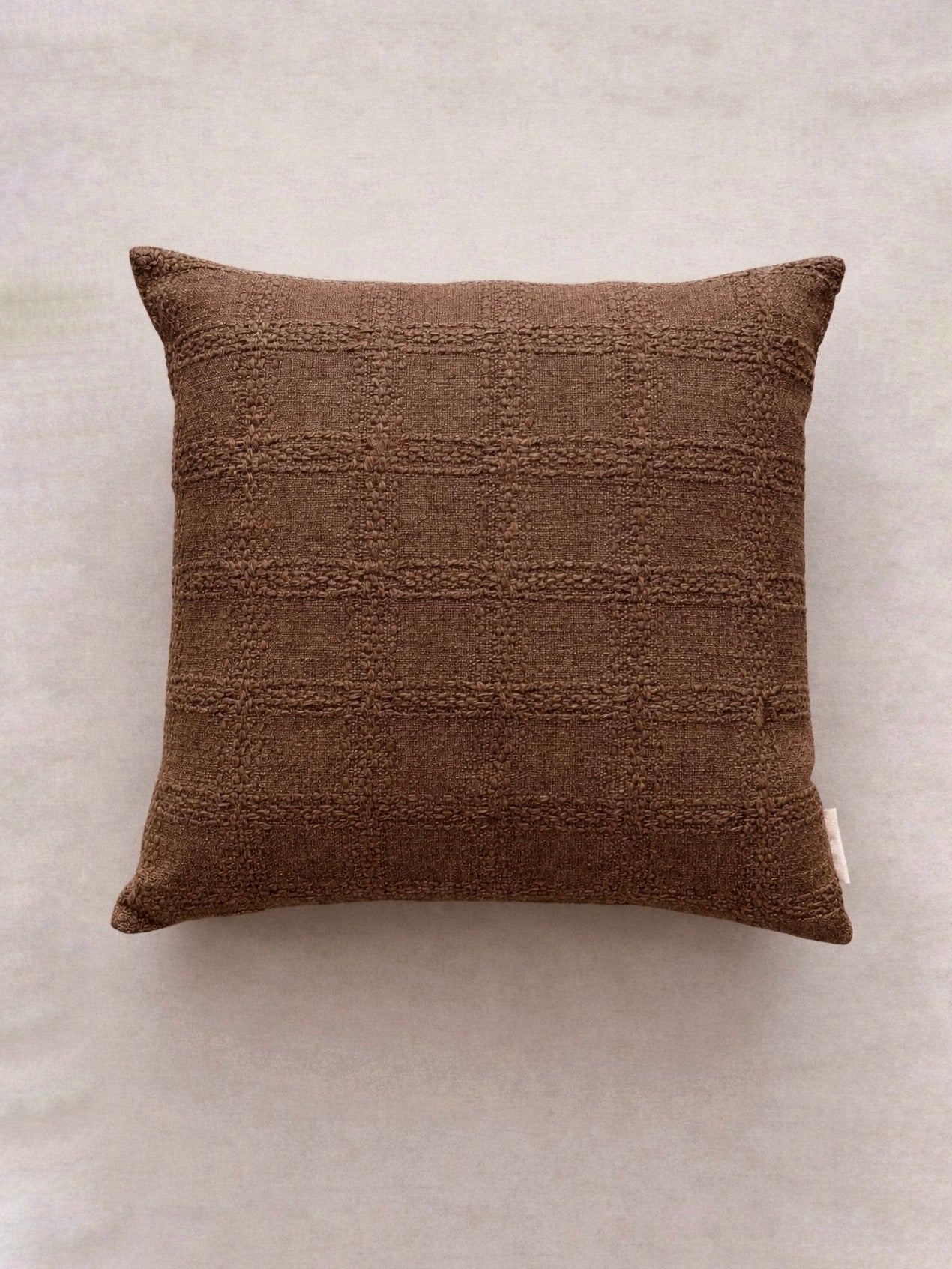 ASHER CUSHION II in BROWN - cotton cushion cover - ALTROVE