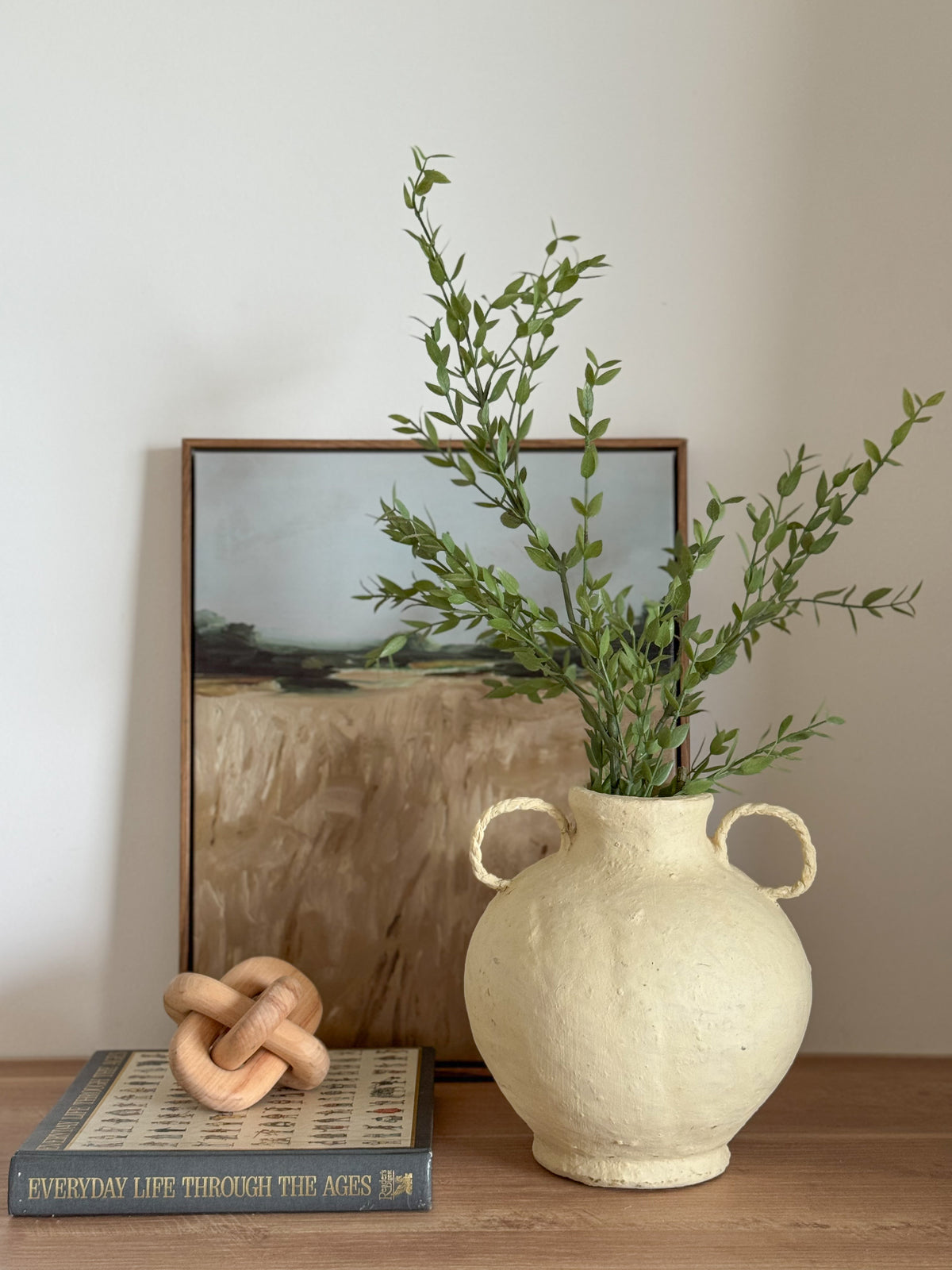 LARA COTTON MACHE VASE
