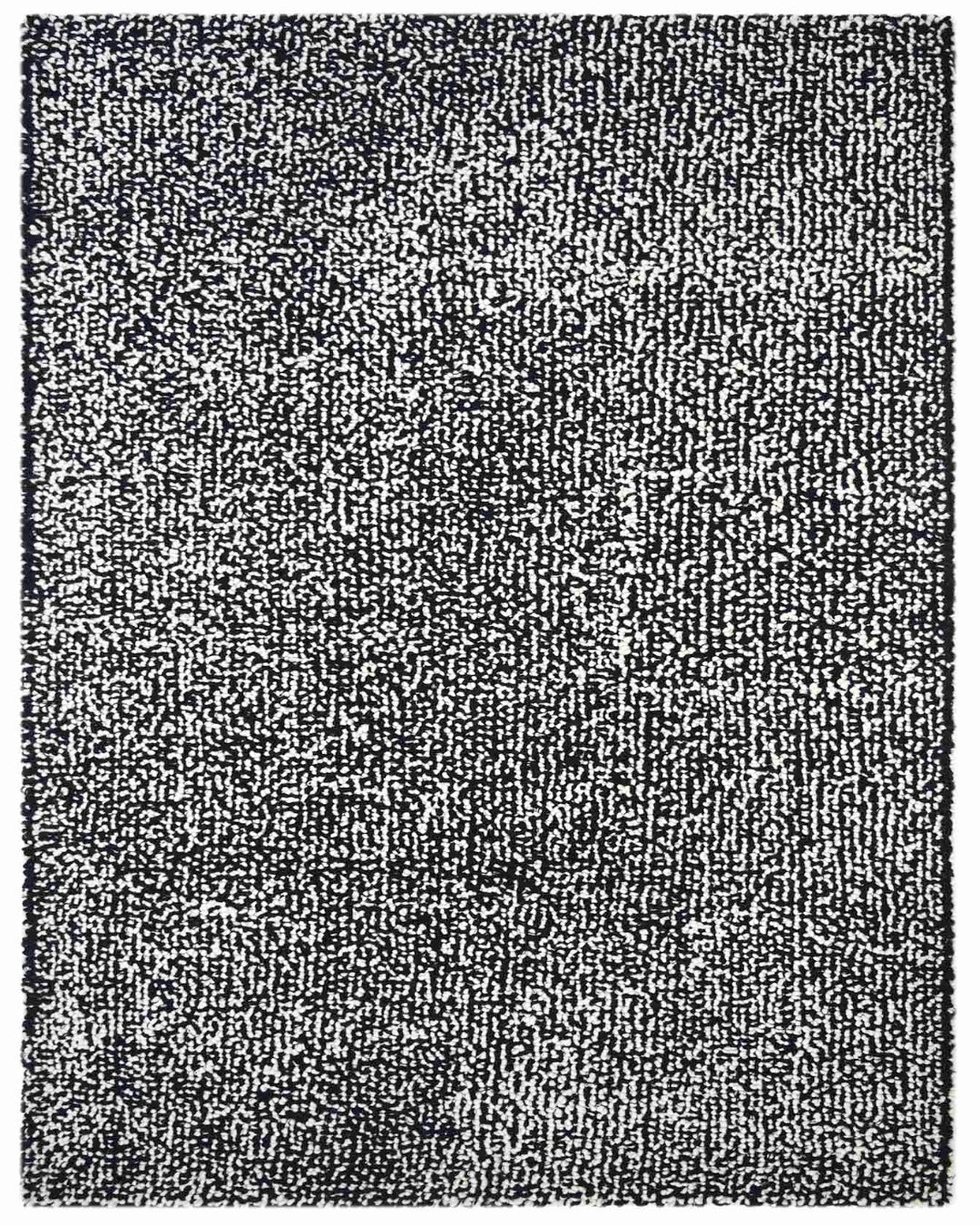 Black and white textured rug