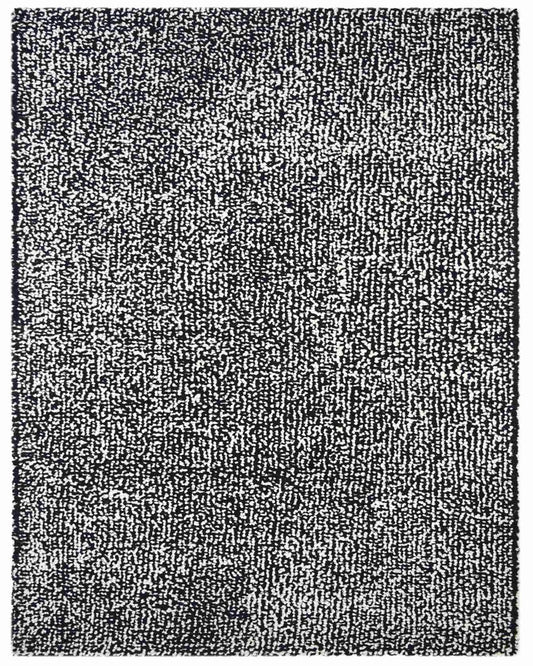 Black and white textured rug