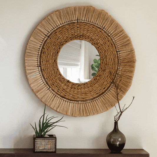 BOHEME JUTE MOONJH GRASS MIRROR