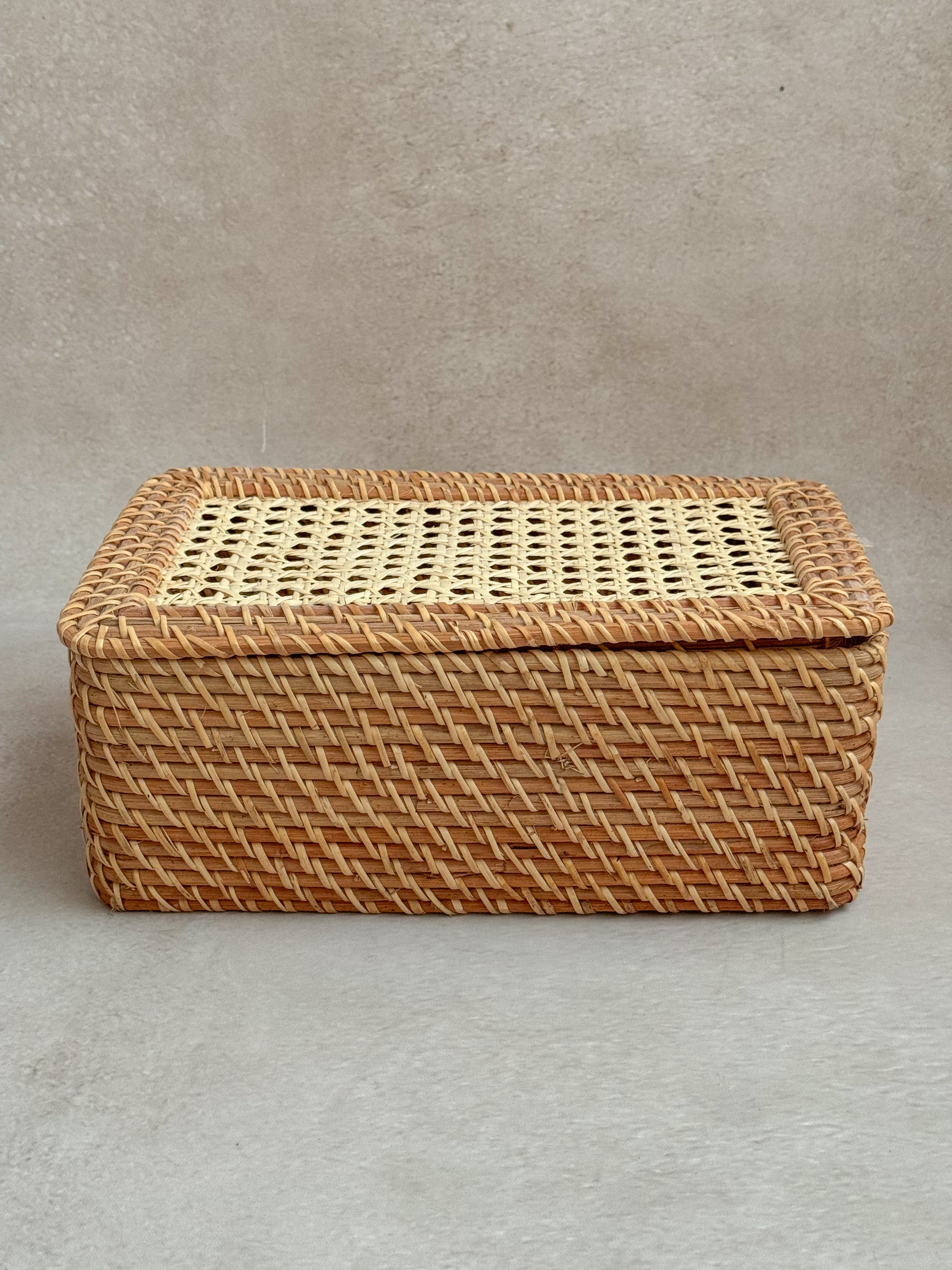 Cane and Rattan Trinket Box