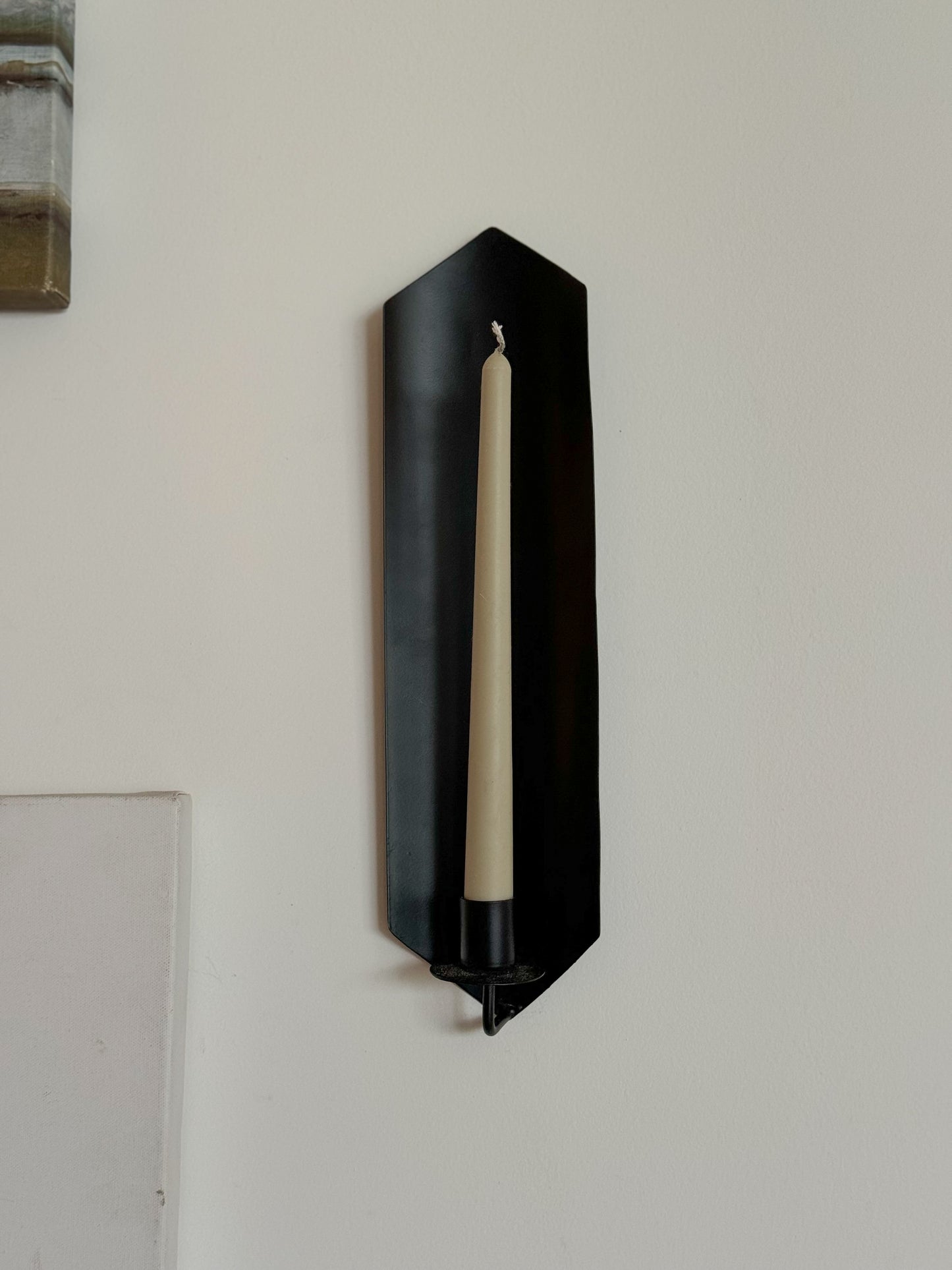 BLACK METAL CANDLE STAND