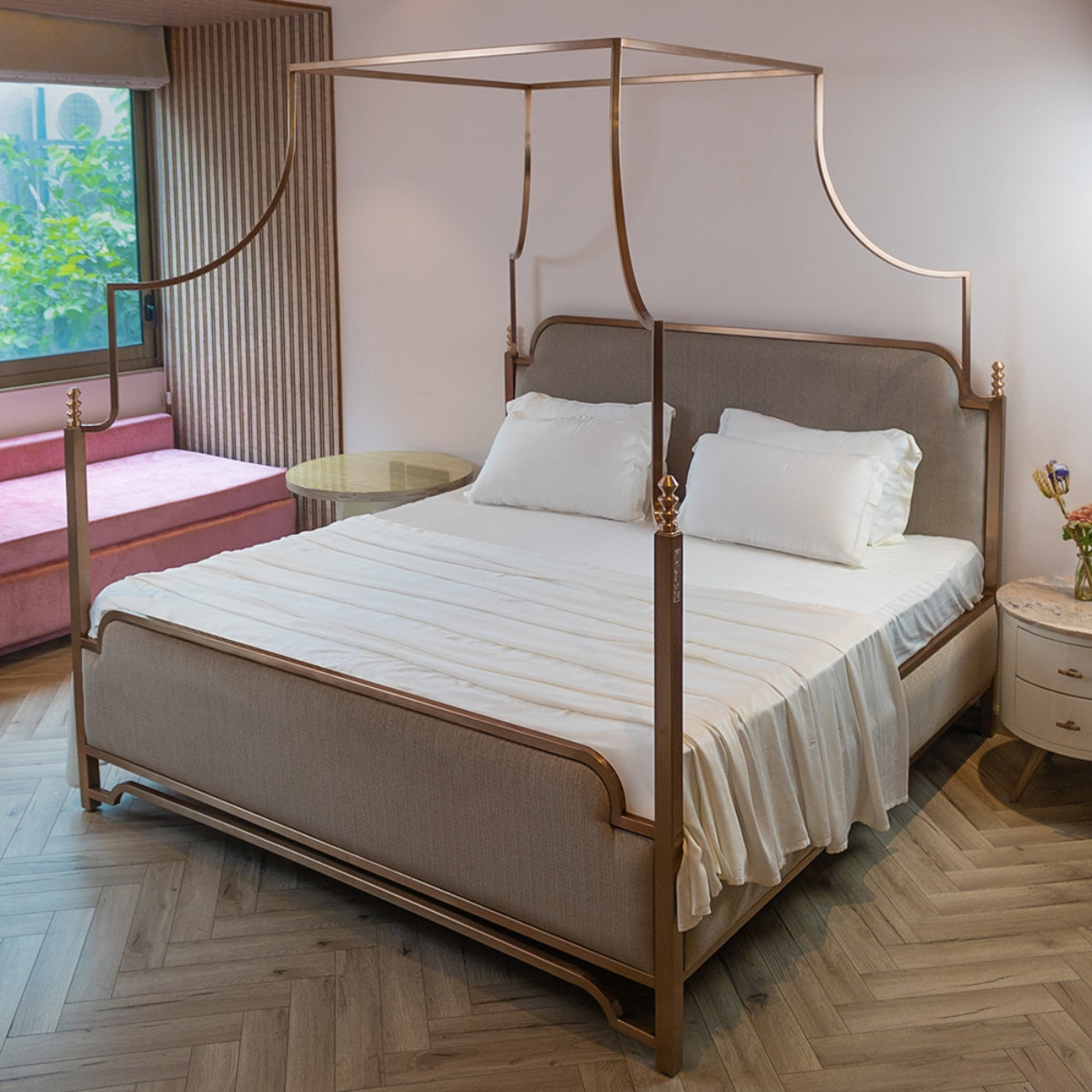 WHITE BAMBOO BEDSHEET SET