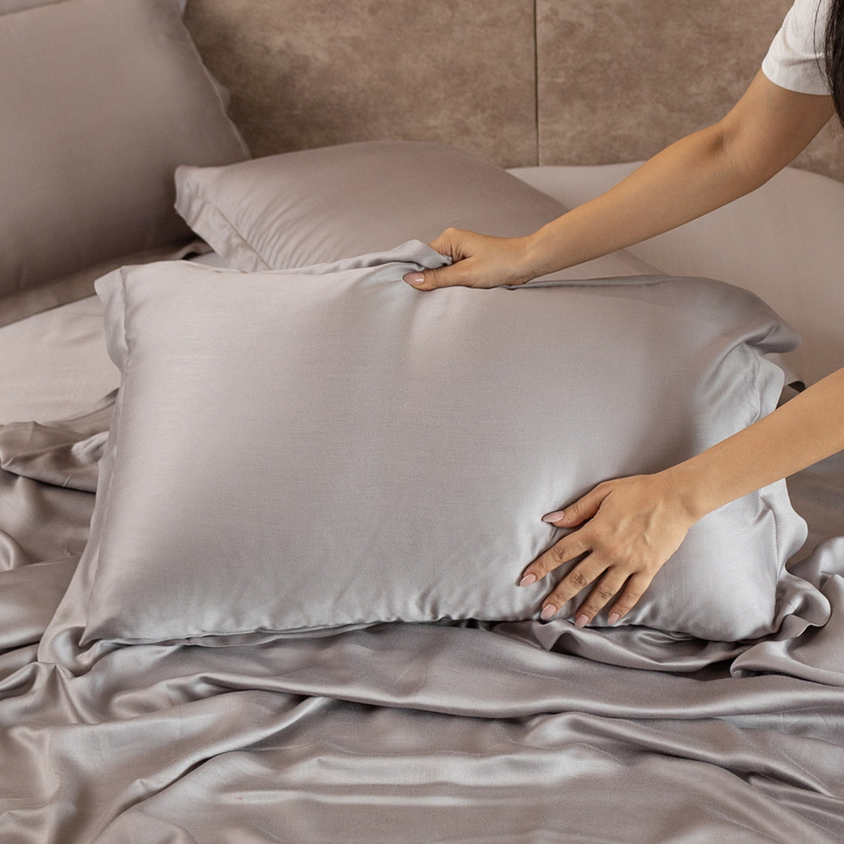 GREY BAMBOO BEDSHEET SET