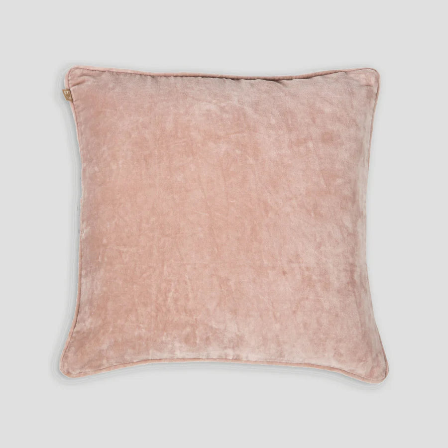 SOFT PINK VELVET CUSHION COVER