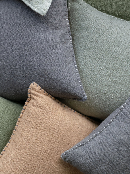 Blue Green and Beige Cushions for Sofa