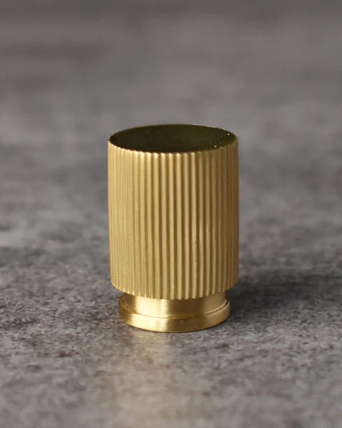 OLYMPIAS SOLID BRASS KNURLED CABINET DRESSER KNOB