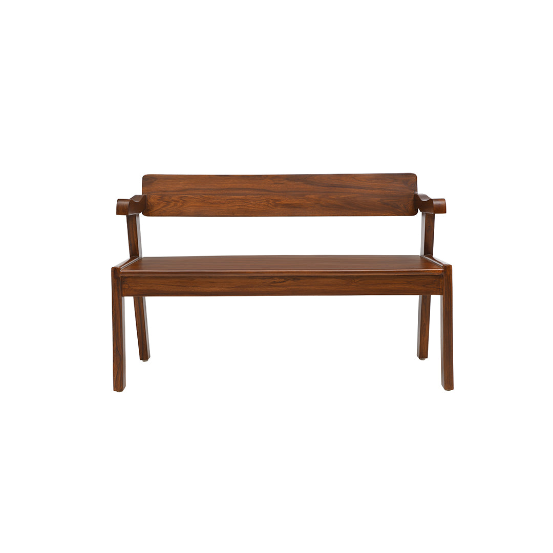 MID CENTURY TEAK WOOD BENCH