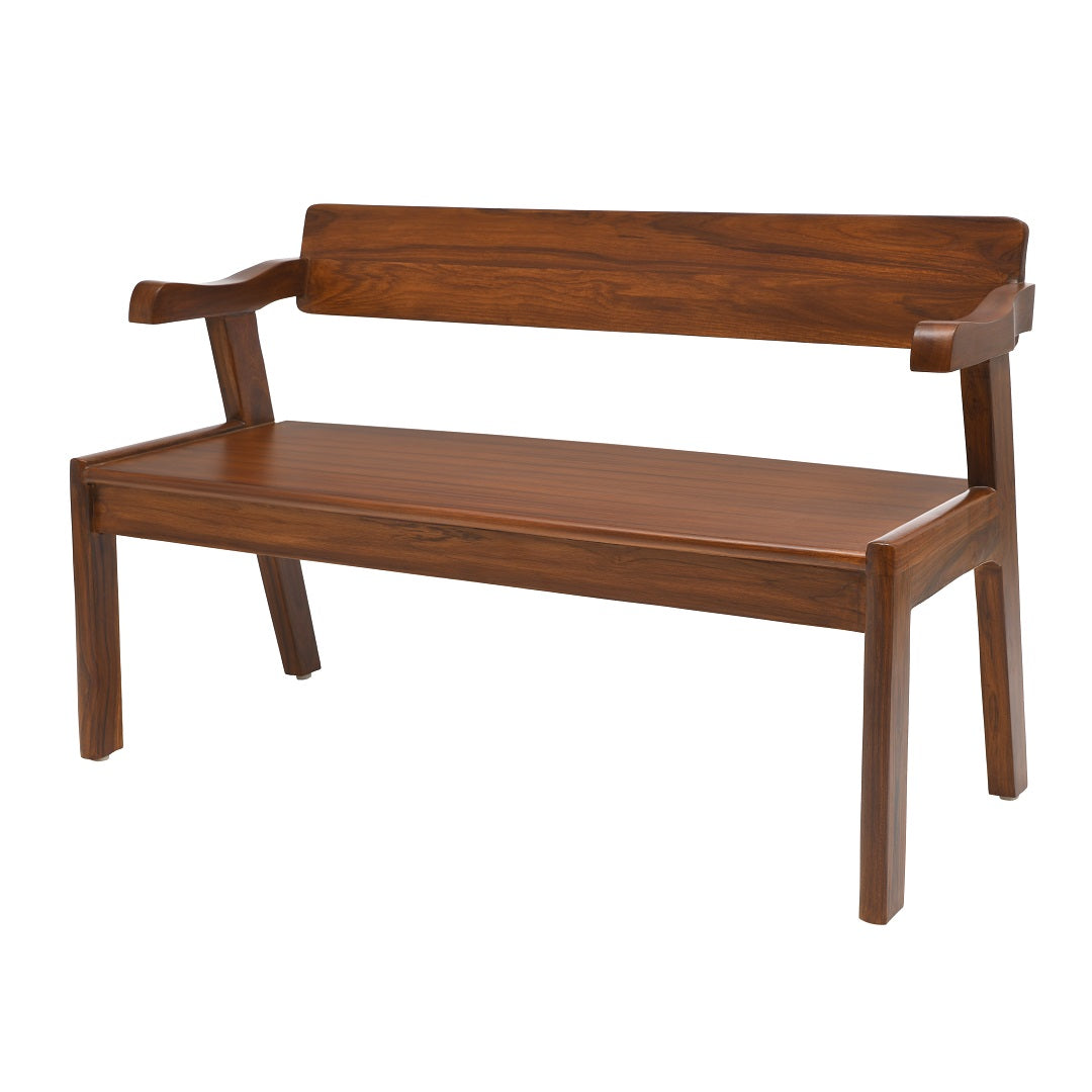 MID CENTURY TEAK WOOD BENCH