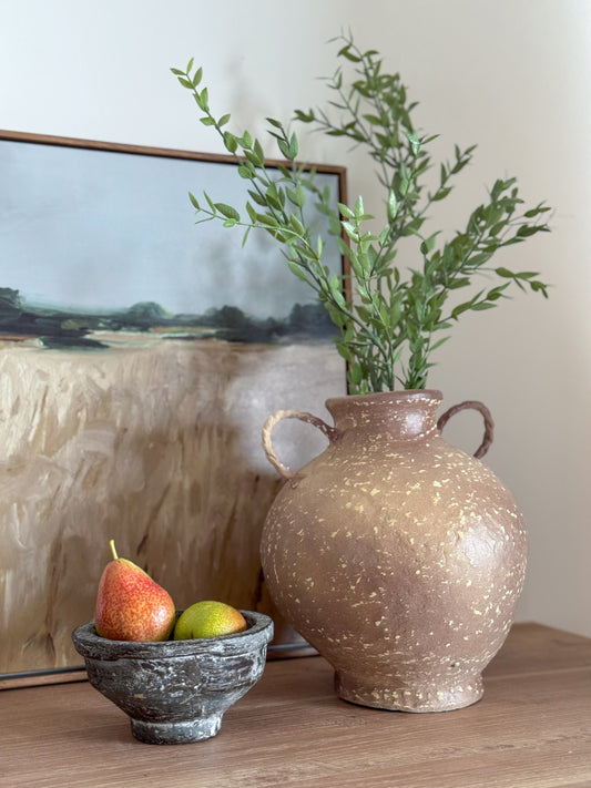 LARA COTTON MACHE VASE