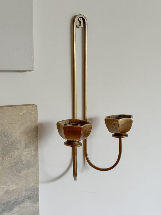 LOTUS CANDLE STAND WALL SCONE