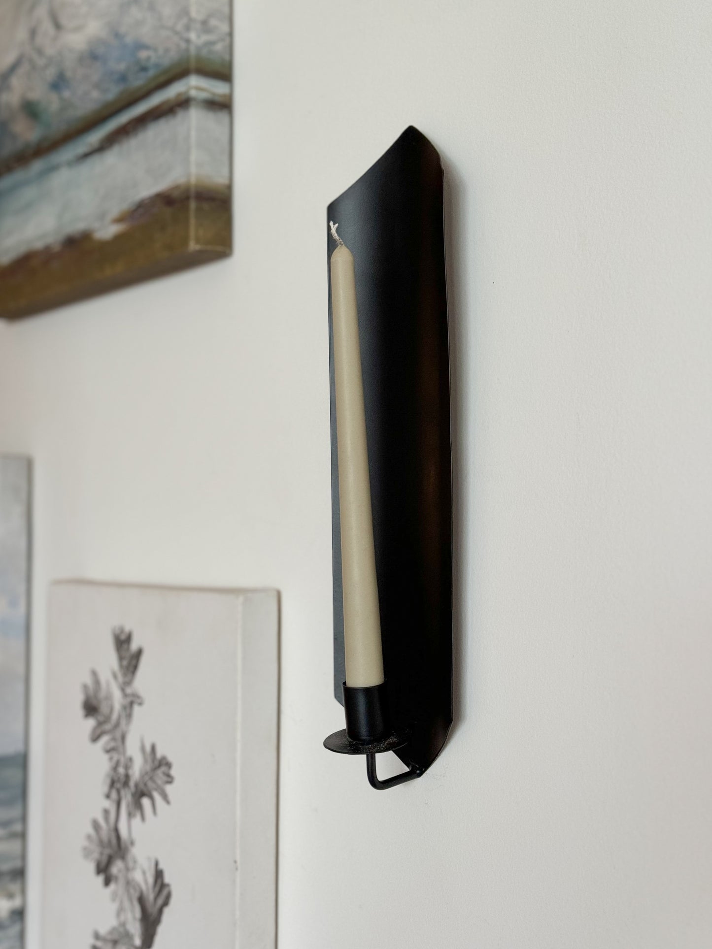 BLACK METAL CANDLE STAND