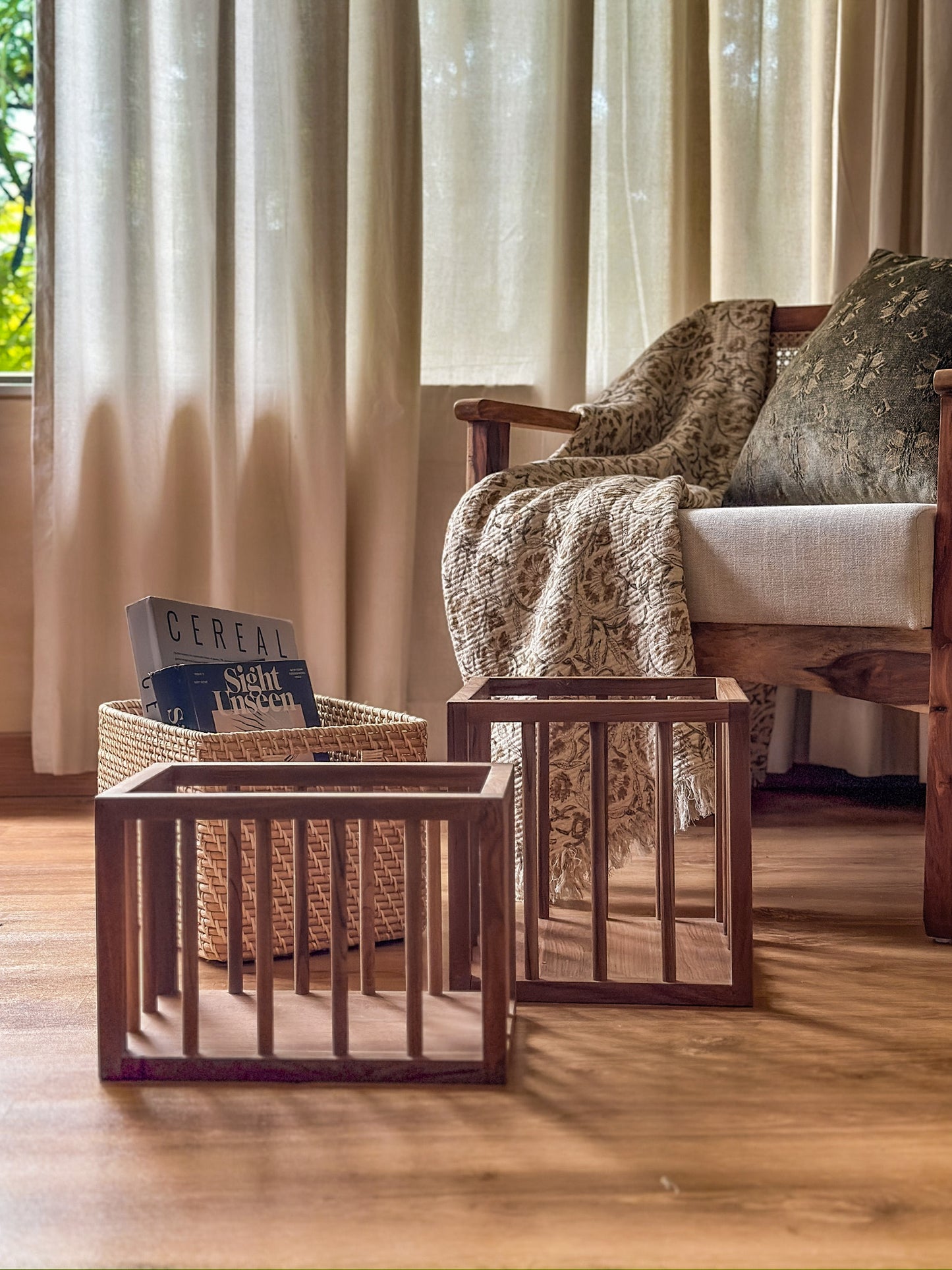 FULTON RECTANGLE WOOD BASKET