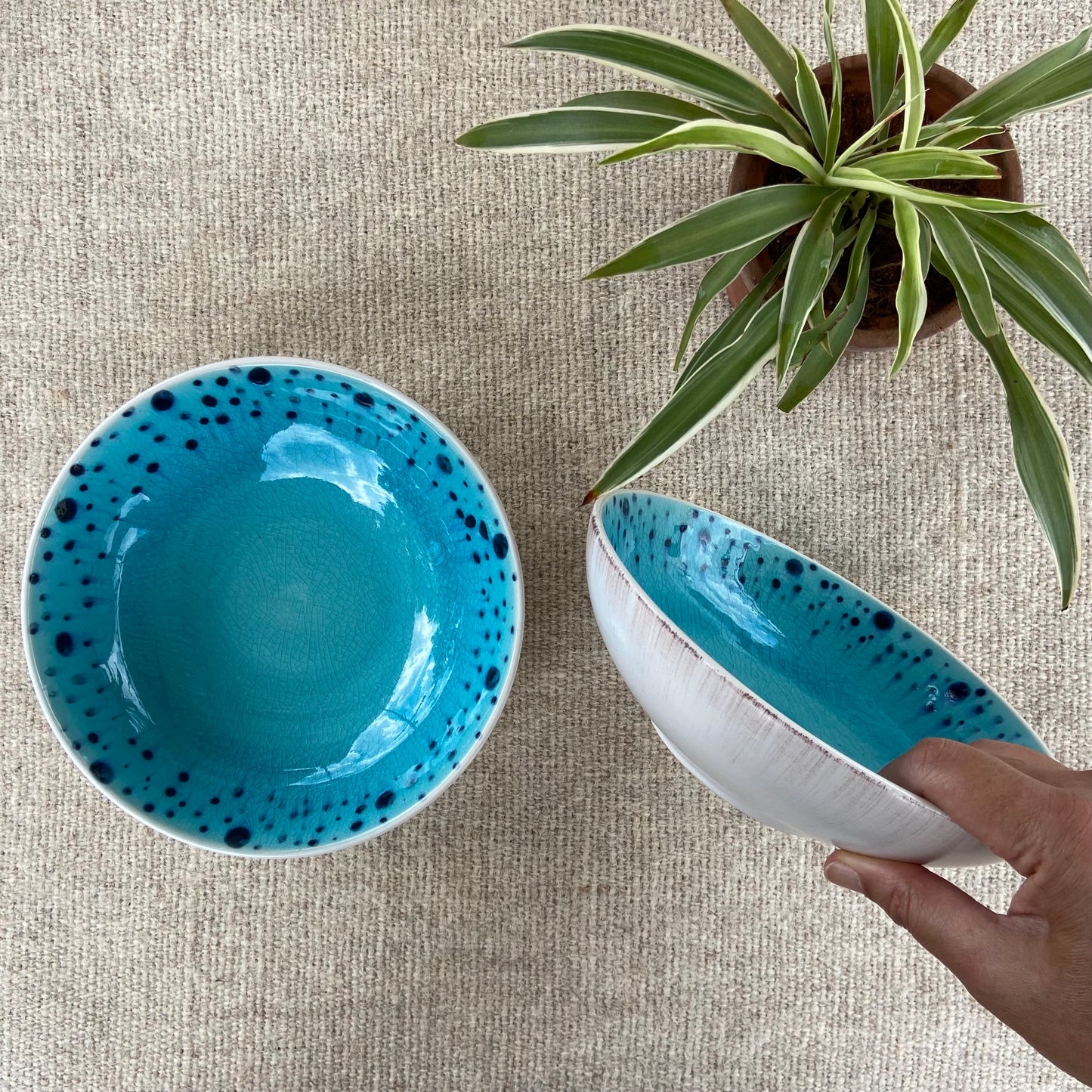 AQUA DINNER BOWL | SET OF 2 | ON SALE