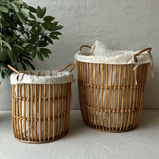 OPEN WEAVE LAUNDRY BASKET