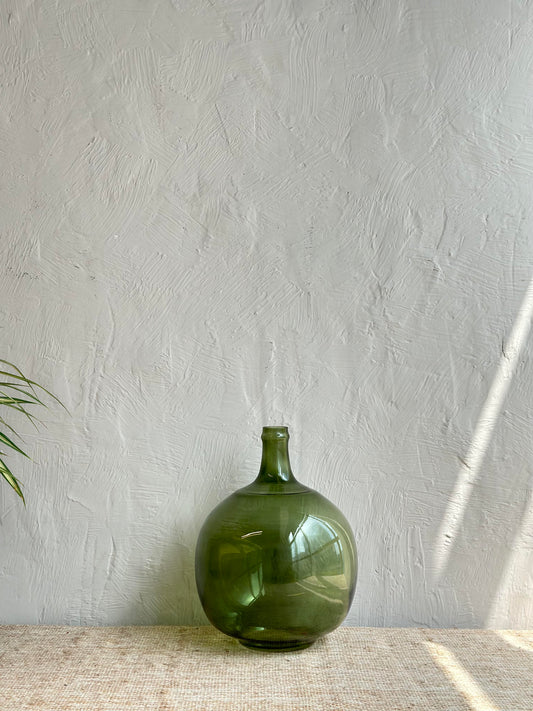 FERN ROUND VASE- decorative glass vase- EDAMAME