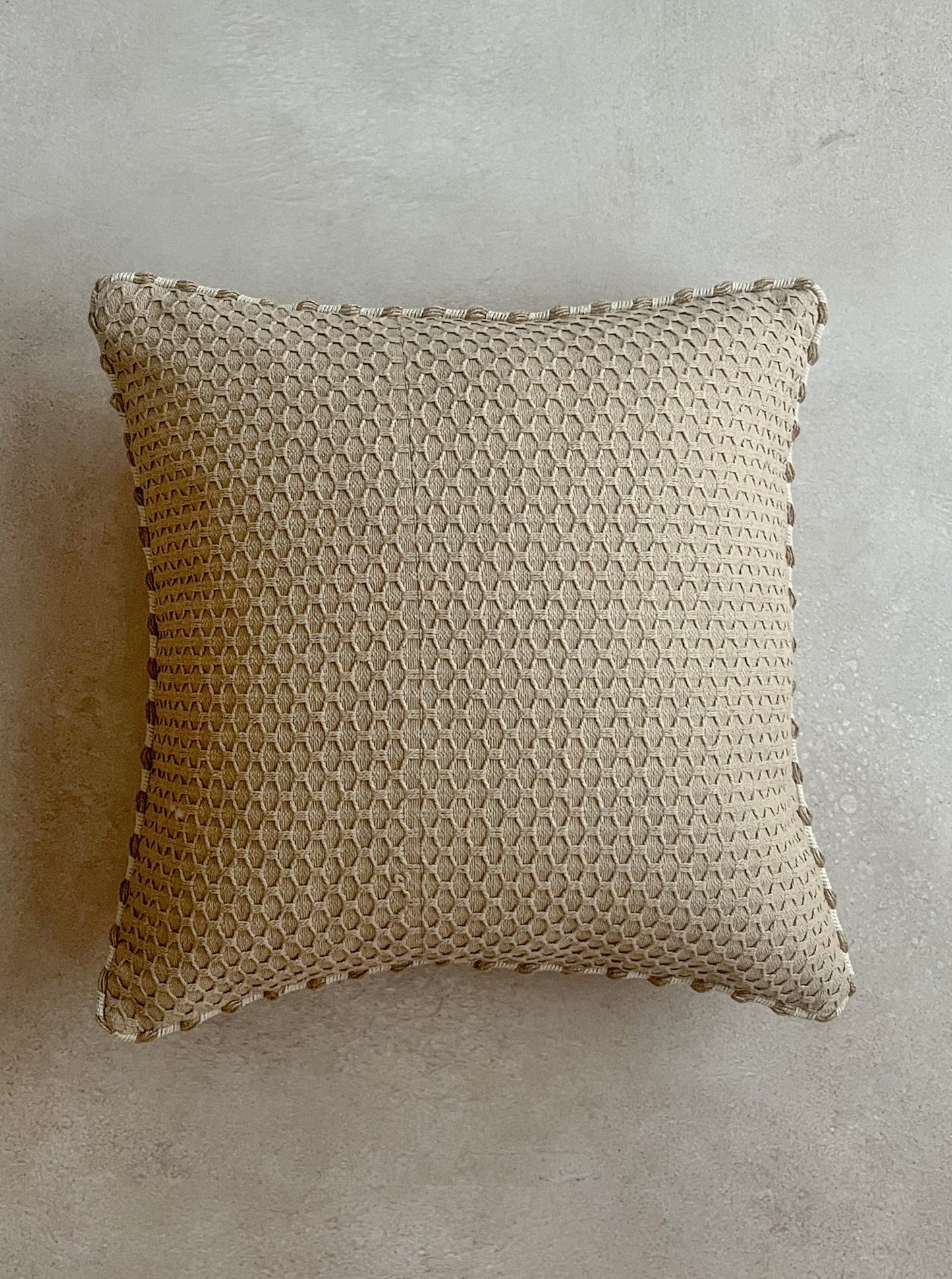 Beige Cushion with Piping detail