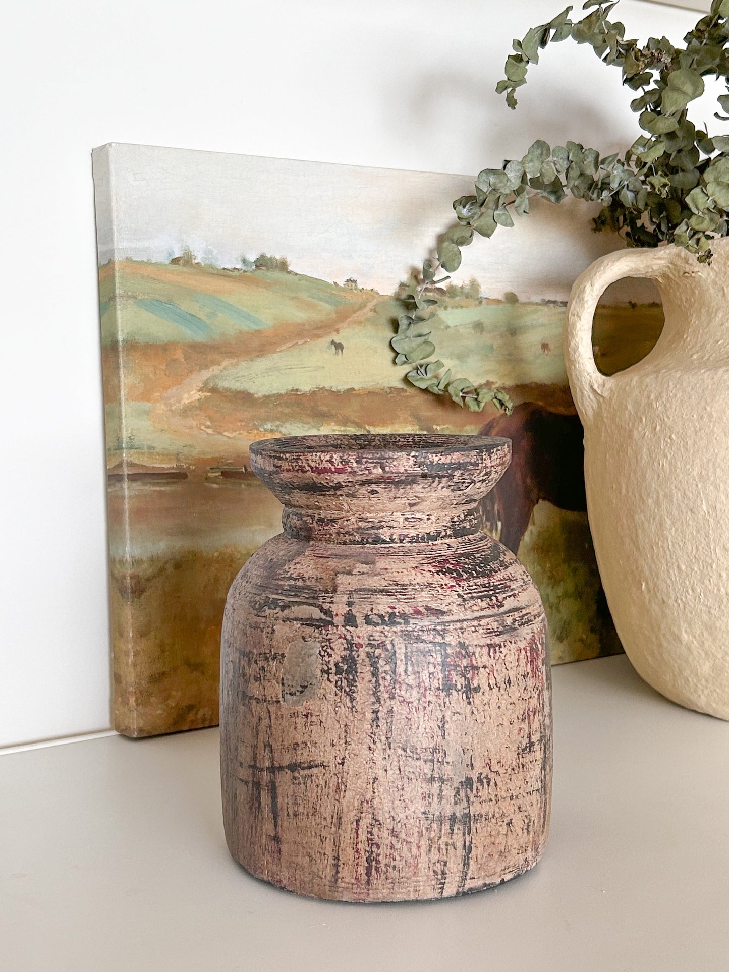 VINTAGE WOOD VASES