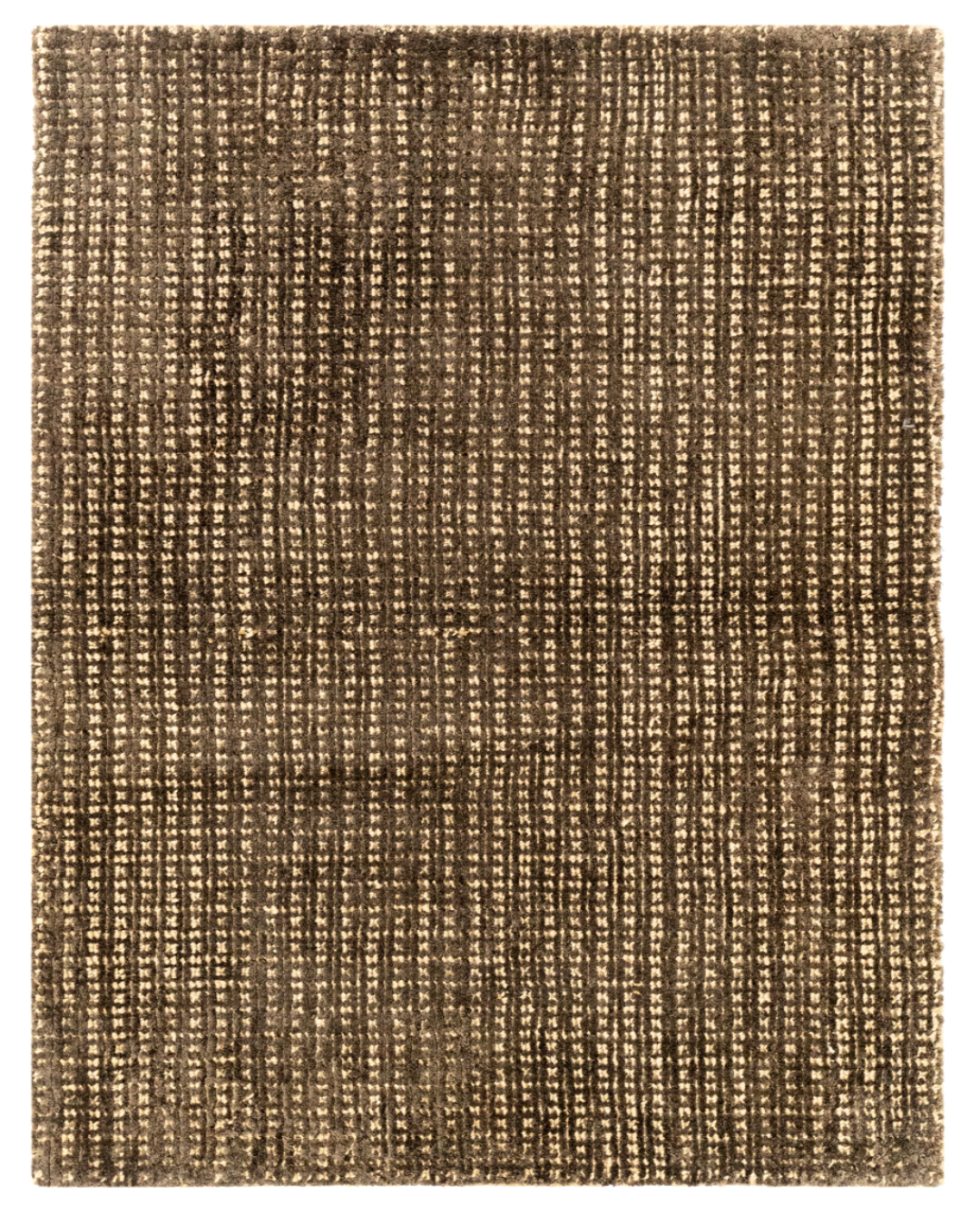 Brown textured rug on a white background