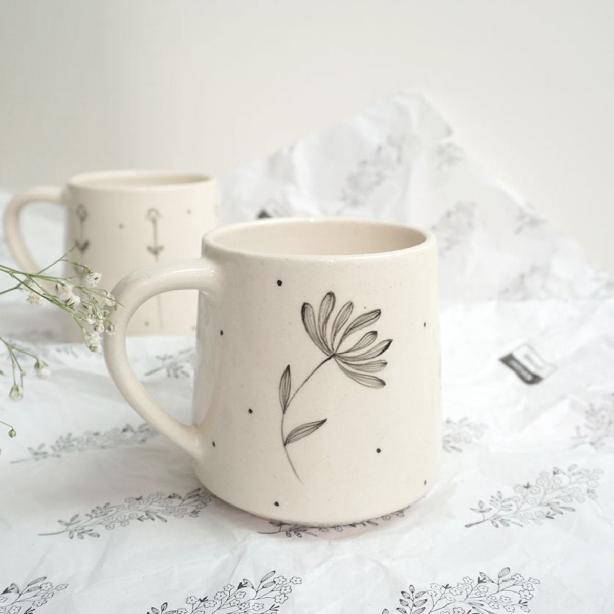 SUNFLOWER GARDEN COFFEE MUGS (SET OF 2)