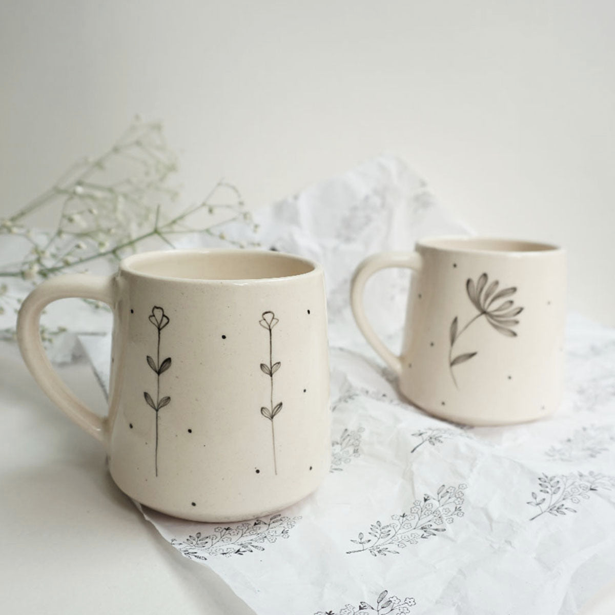 SUNFLOWER GARDEN COFFEE MUGS (SET OF 2)