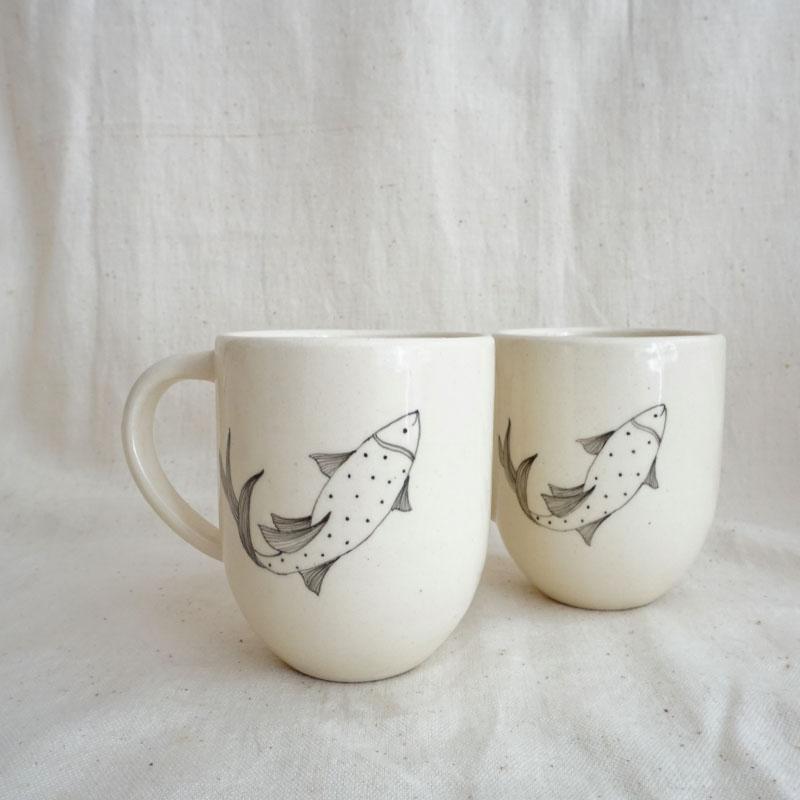 KOI FISH COFFEE MUGS (SET OF 2)