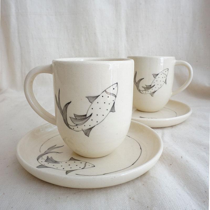 KOI FISH COFFEE MUGS (SET OF 2)
