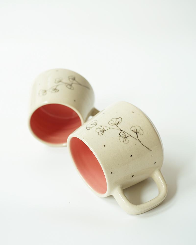 CHERRY BLOSSOM TEACUPS PINK (SET OF 2)
