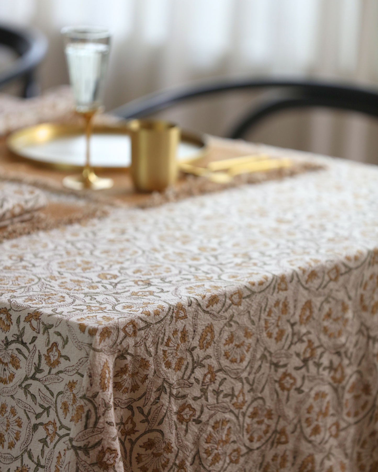 MAIDEN BLOCKPRINT TABLE LINEN