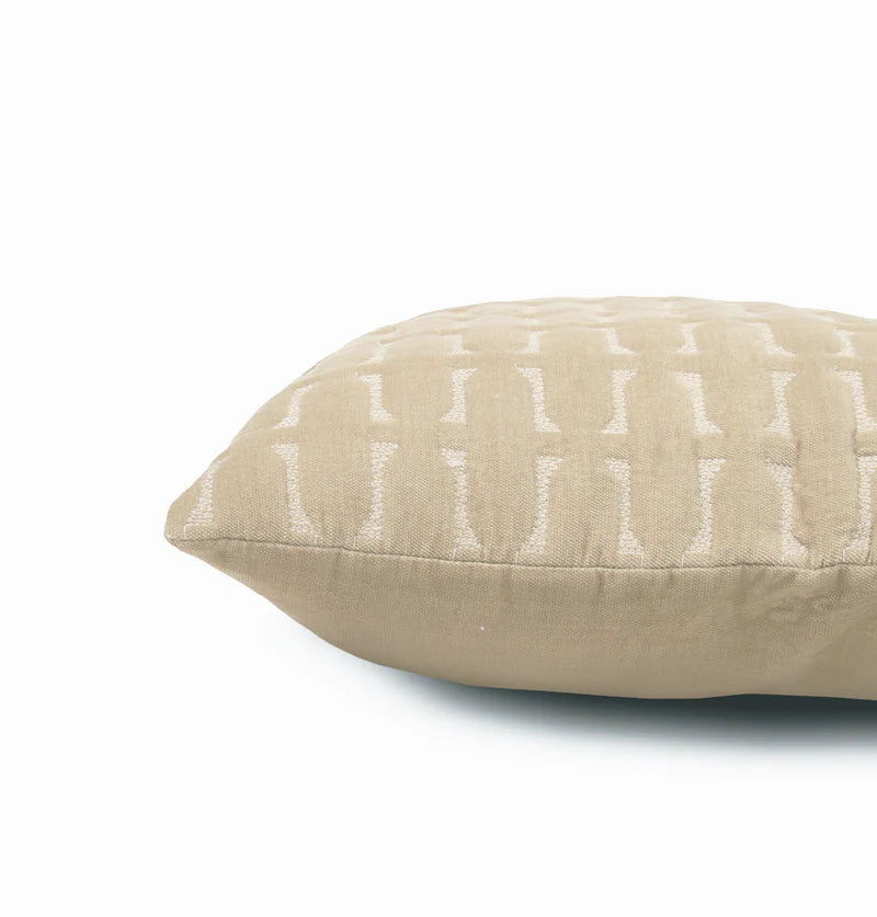 TWIG OATMEAL EMBROIDERED CUSHION COVER