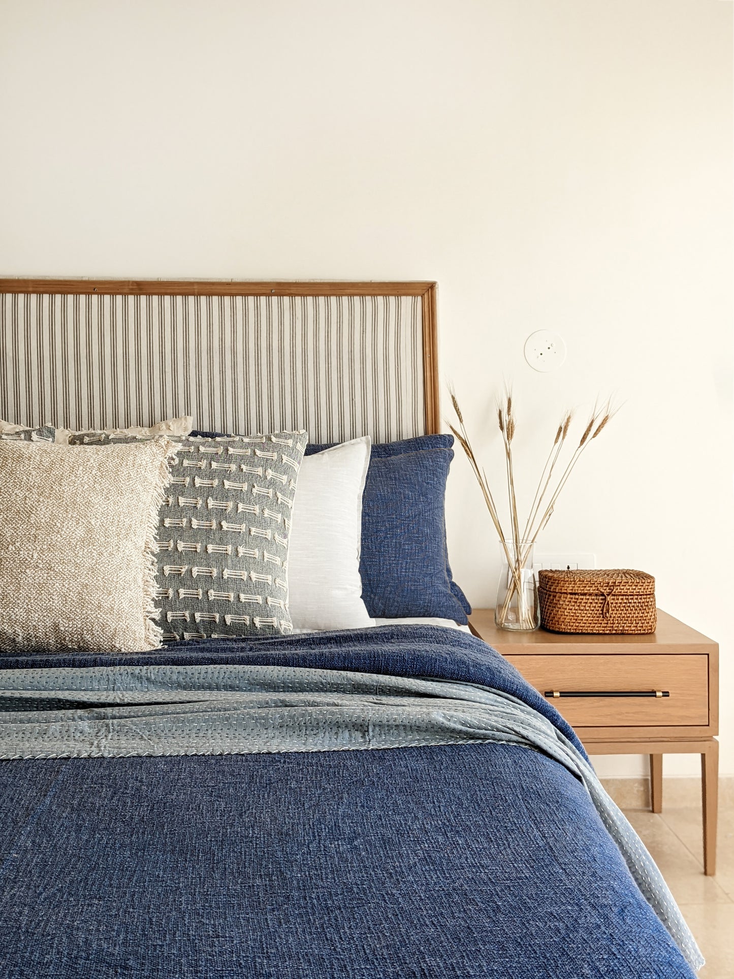 NAVY EMMER BEDDING SET