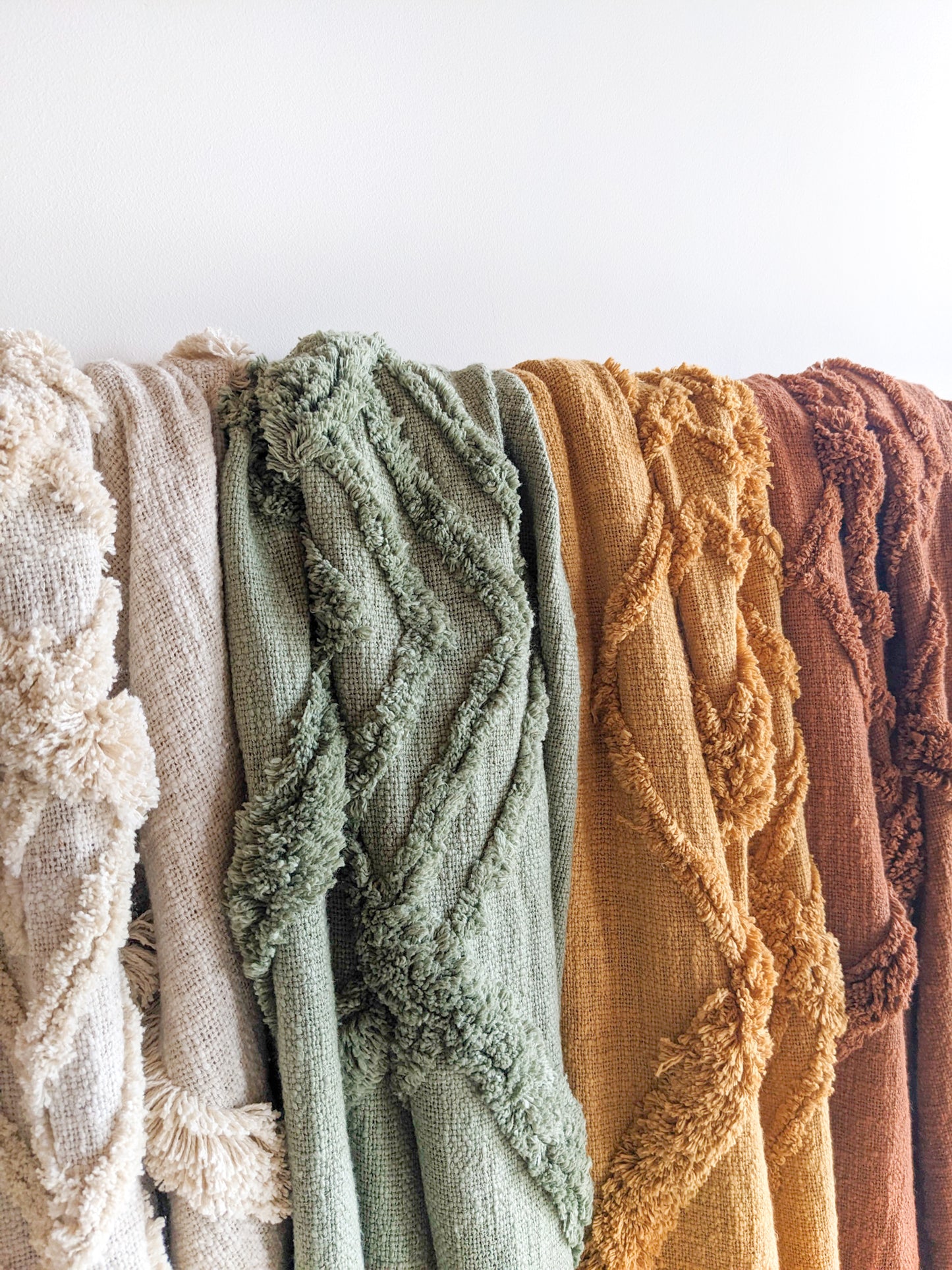 handmade sofa throw with tassels