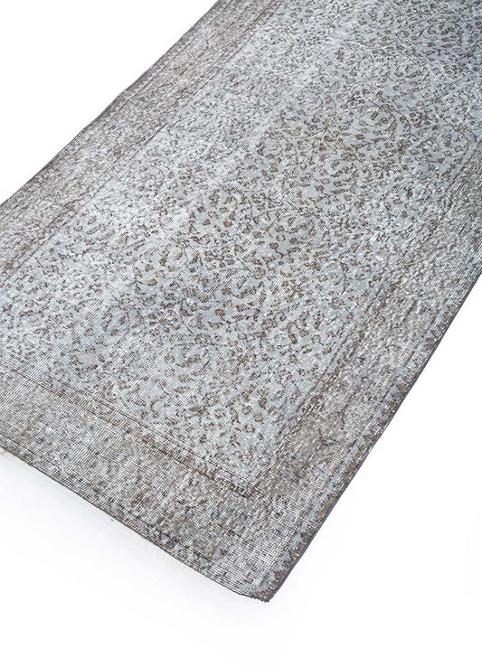VINTAGE GOLD BROWN HAND KNOTTED RUG