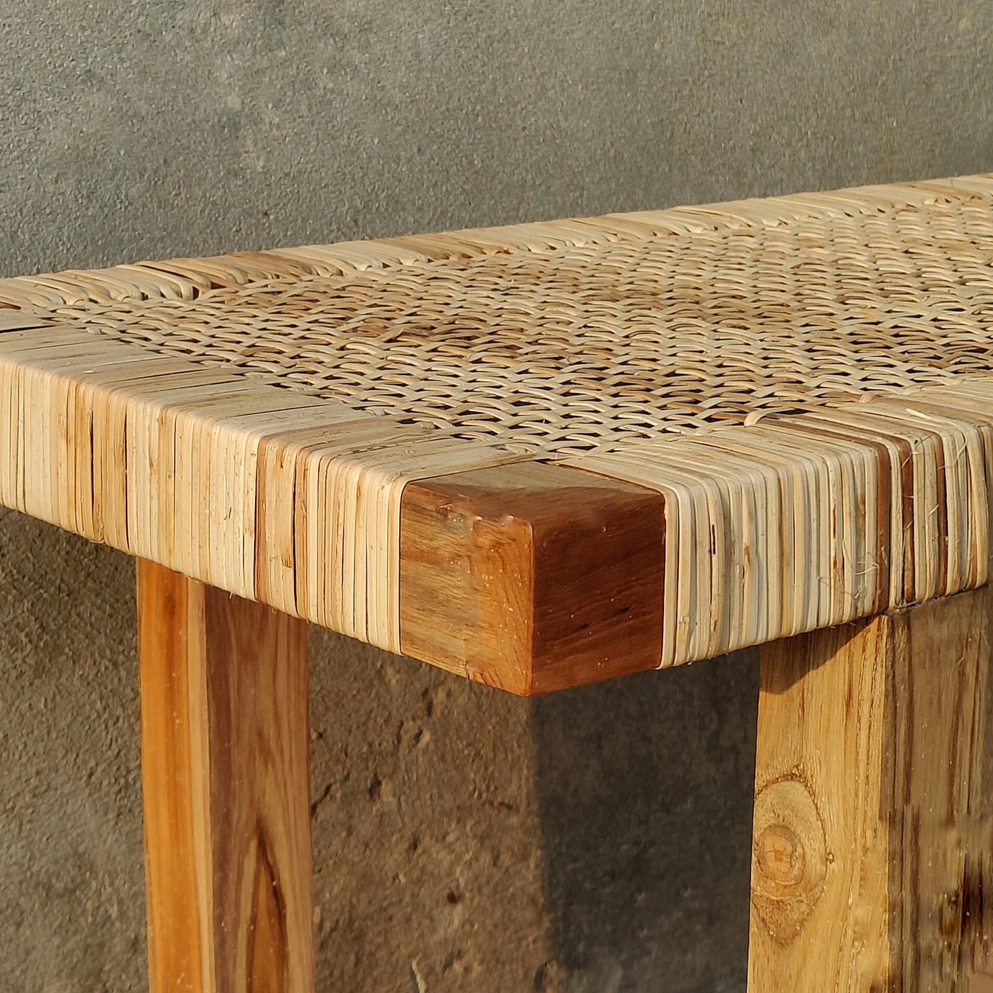 RATTAN BENCH SEAT