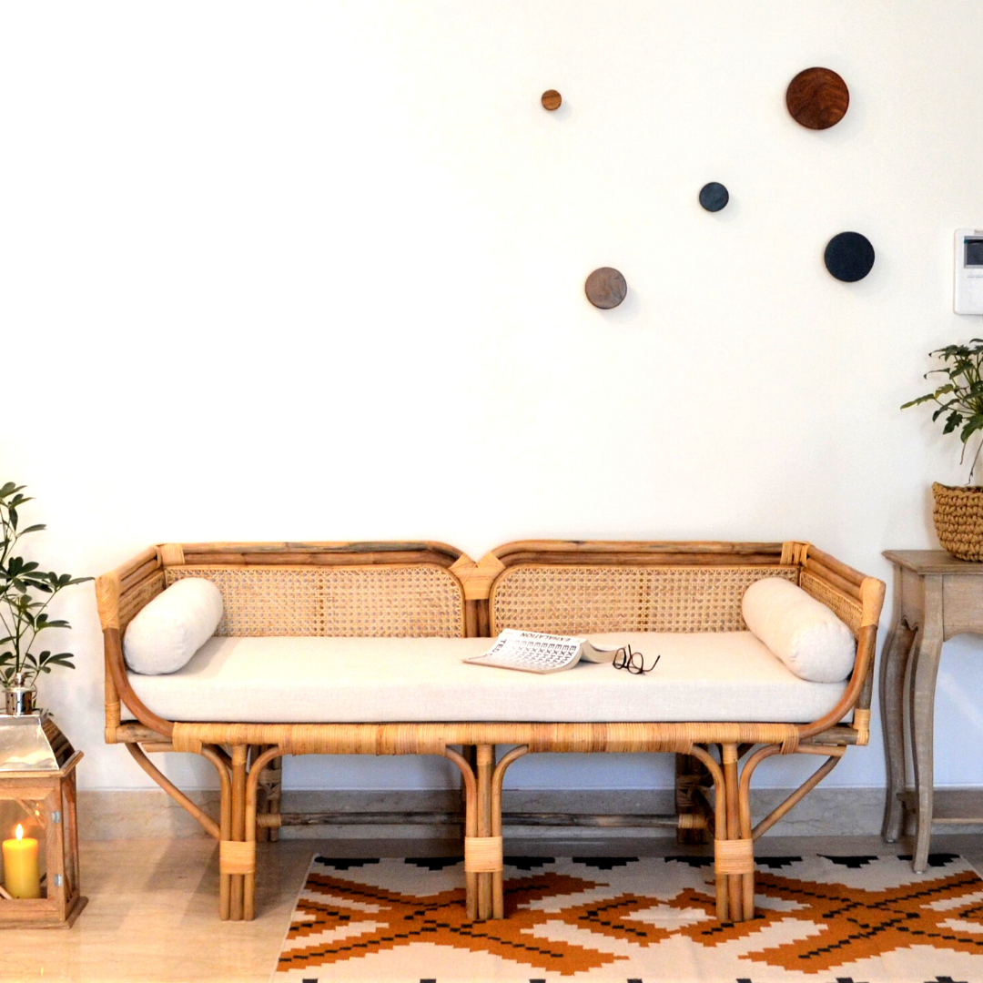 RATTAN CHAISE LOUNGE