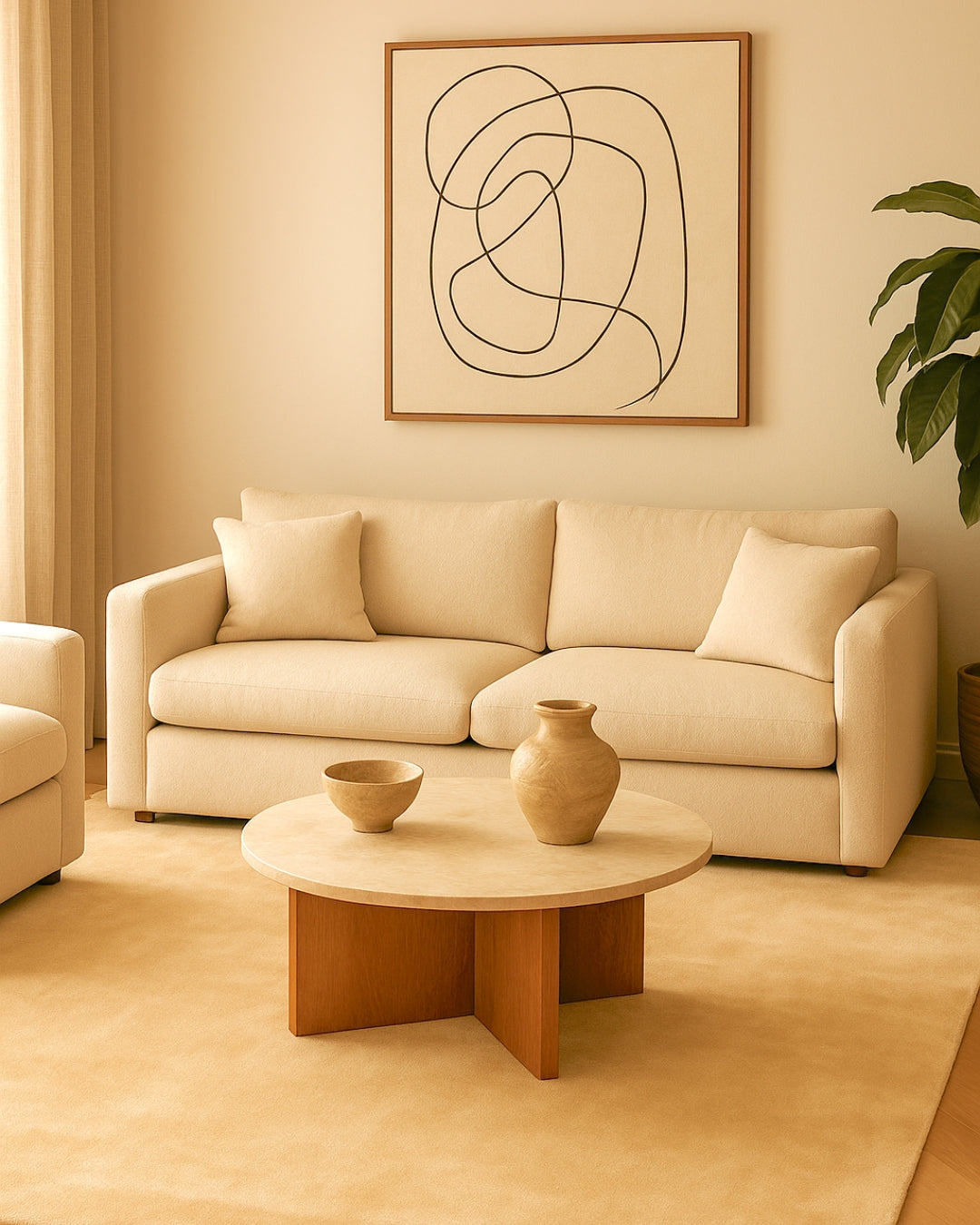 SOLID SILK RUG - GOLD