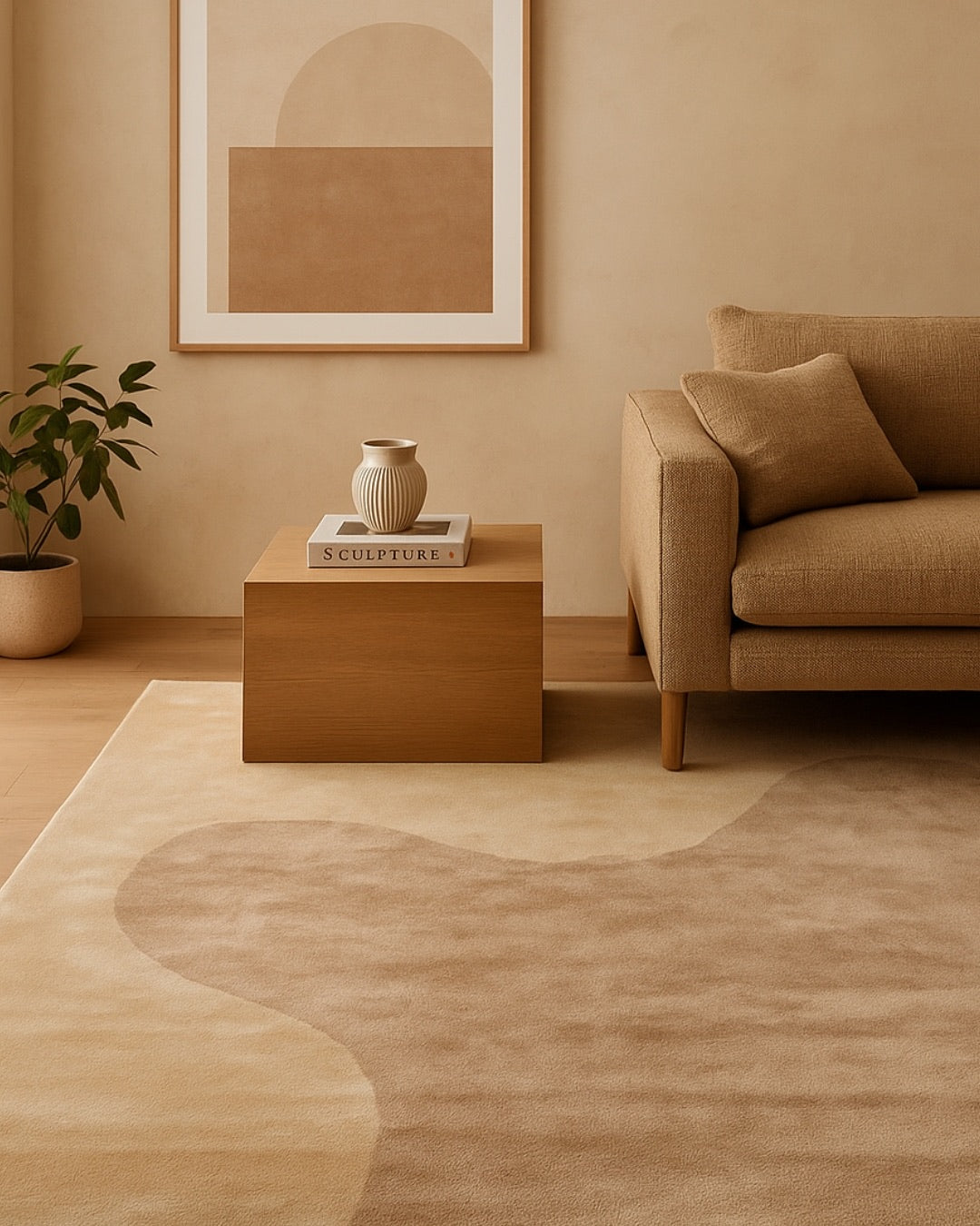 NASAI SILK RUG - PASTEL CLAY