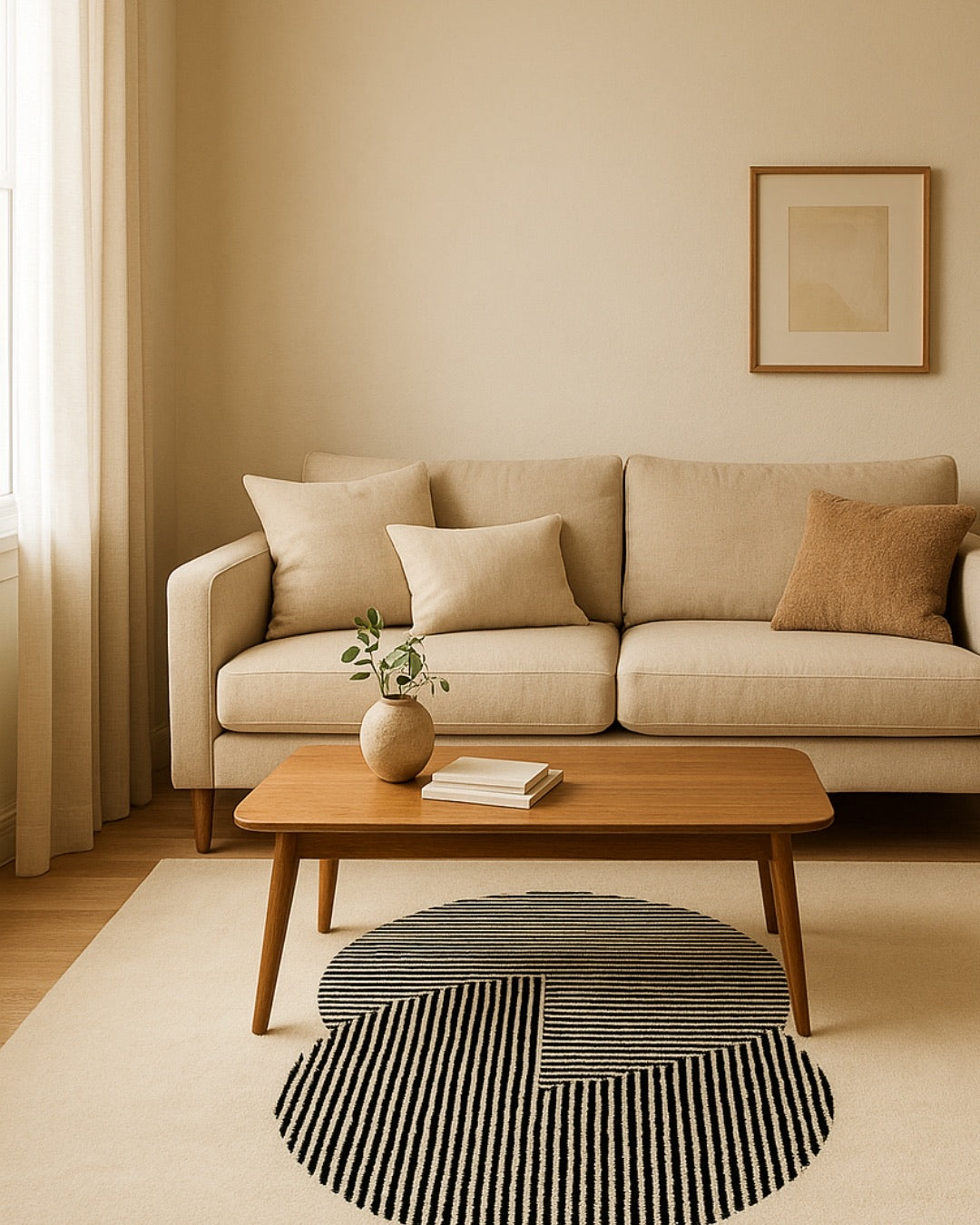 CLIQUE WOOL RUG - BONE WHITE